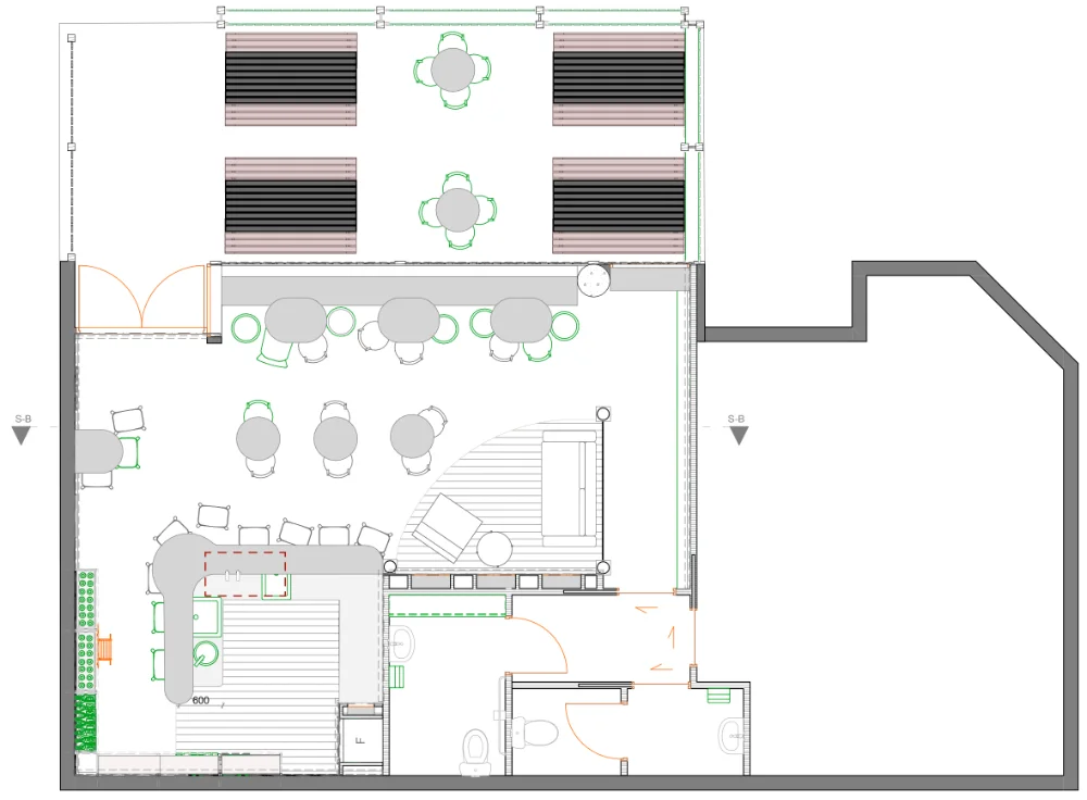 Wine Bar Plan Floor plan for The Wine Bar